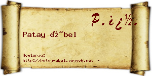 Patay Ábel névjegykártya