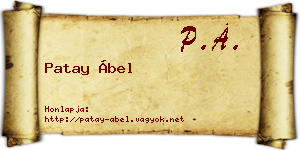 Patay Ábel névjegykártya